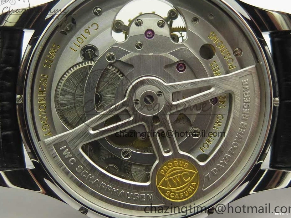 MIROTIME 0331 Upgraded Portuguese Flying Tourbillon SS White Dial 2 Sub Dials on Black Leather Strap 7161